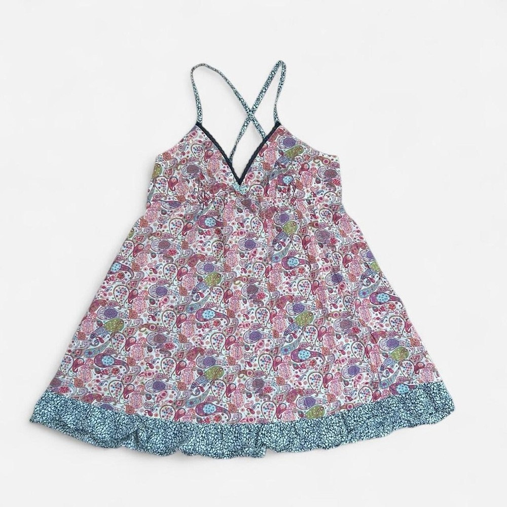 Y2K VTG Twee Paisley Liberty of London Dress Multicolor L Babydoll Artsy 2010s